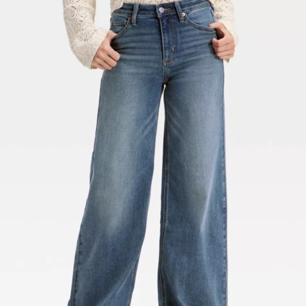 NWT Universal Thread High-Rise Wide-Leg Jeans - Vintage Medium Wash
